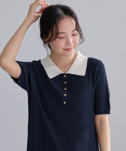 VIS（ビス） ワンピース ポロ襟ニットワンピース : ZOZOTOWN Yahoo!店