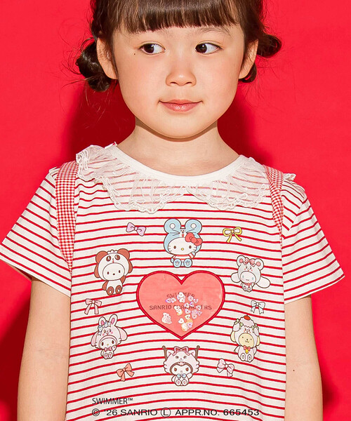 SLAP SLIP（スラップスリップ） tシャツ 「SWIMMERxサンリオ