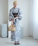 浴衣 浴衣 単品 utatane 上品グレーの...の詳細画像1
