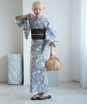浴衣 浴衣 単品 utatane 上品グレーの...の詳細画像2