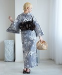 浴衣 浴衣 単品 utatane 上品グレーの...の詳細画像3