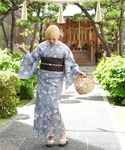 浴衣 浴衣 単品 utatane 上品グレーの...の詳細画像4