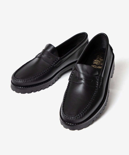 ⭐️極美品⭐️ARTESANOS ブラック ローファー 厚底 36 ARTESANOS（アルテサノス） ローファー コインローファー トラック