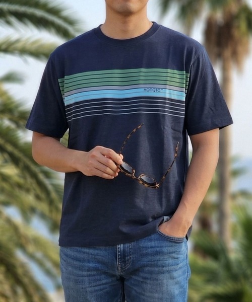 HANGTEN（ハンテン） tシャツ 「HANGTEN/ハンテン」スラブ天竺パネル