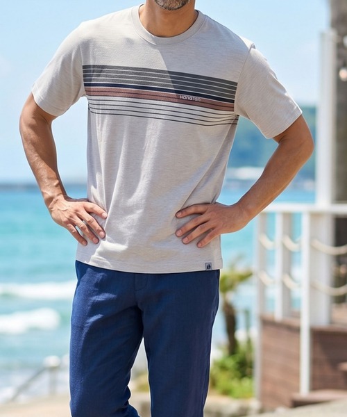 HANGTEN（ハンテン） tシャツ 「HANGTEN/ハンテン」スラブ天竺パネル