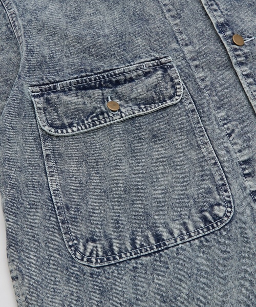 「SIDEWAY STANCE」 デニムジャケット MEDIUM ブラック メンズ_画像6