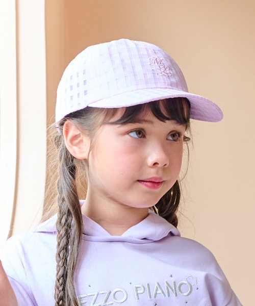 キャップ 帽子 チャーム付　シアーキャップ「接触冷感」 キッズ 子供 女の子の画像