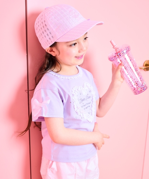キャップ 帽子 チャーム付　シアーキャップ「接触冷感」 キッズ 子供 女の子の画像