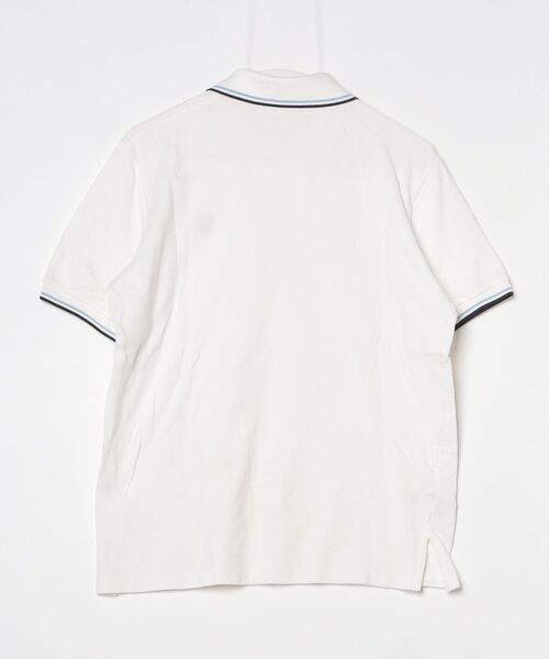 「FRED PERRY」 ワンポイント半袖ポロシャツ 38 ホワイト メンズ_画像2