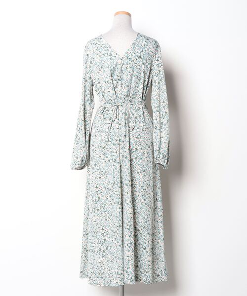 「MADEMOISELLE ROPE'」 長袖ワンピース 38 ブルー レディース_画像2