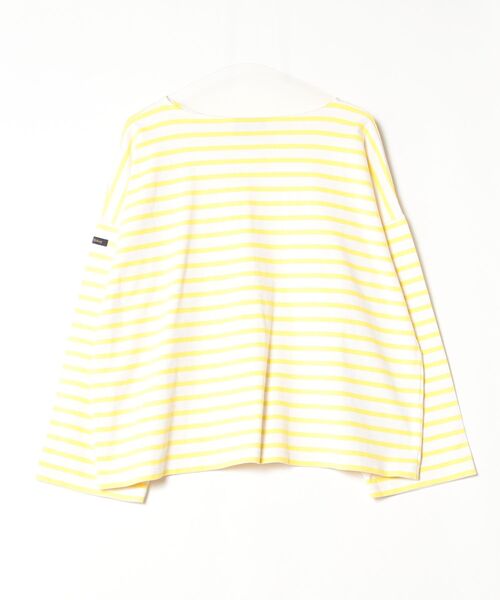 「Le Minor」 ボーダー柄長袖カットソー 1 イエロー レディース_画像2