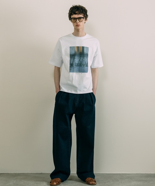 「LURAKU」 半袖Tシャツ MEDIUM ホワイト メンズ_画像2