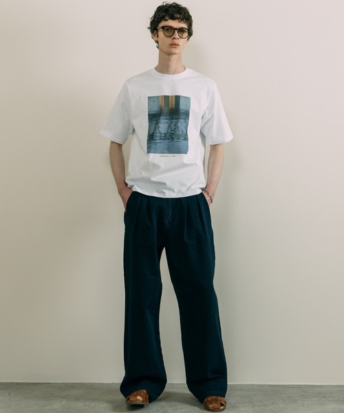 「LURAKU」 半袖Tシャツ MEDIUM ホワイト メンズ_画像3