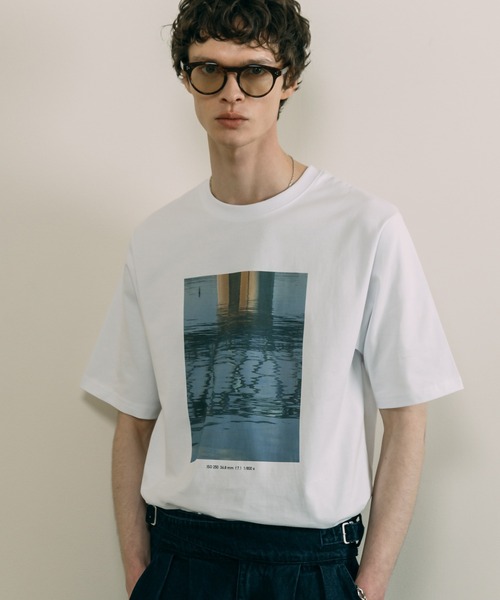 「LURAKU」 半袖Tシャツ MEDIUM ホワイト メンズ_画像5