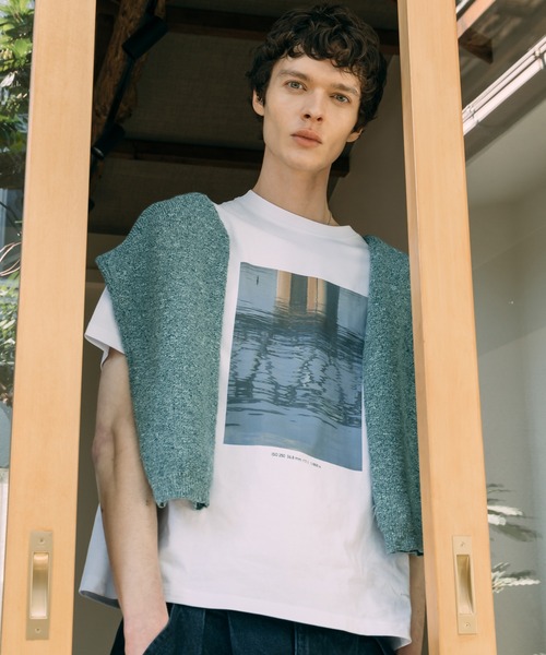 「LURAKU」 半袖Tシャツ MEDIUM ホワイト メンズ_画像8