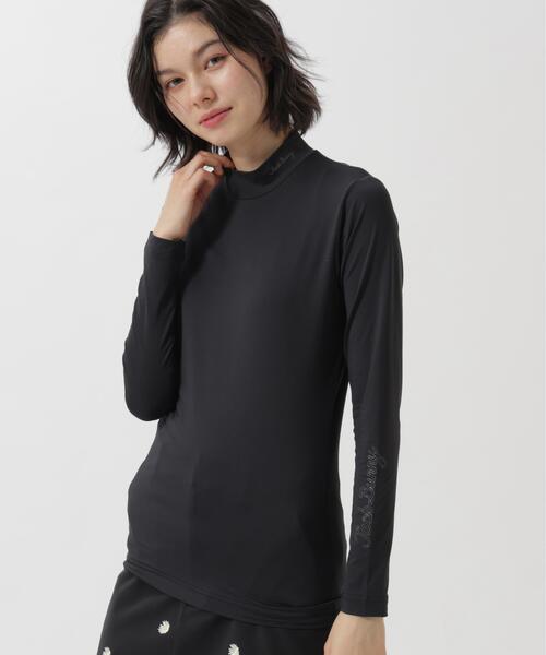 JACK BUNNY ジャックバニー ハイネック 長袖Tシャツ グリーン系 0 [240101312439] ゴルフウェア レディース ジャックバニー JACK BUNNY サイズ：5 ハイネック長袖Tシャツ Bunny!!クールコア