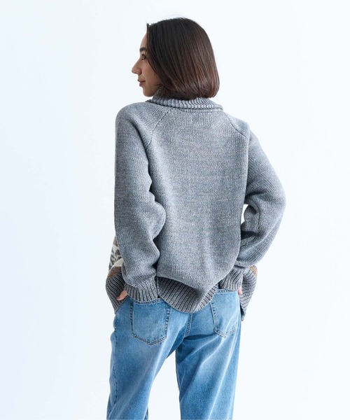 「ROXY」 ニットカーディガン LARGE グレー レディース_画像9