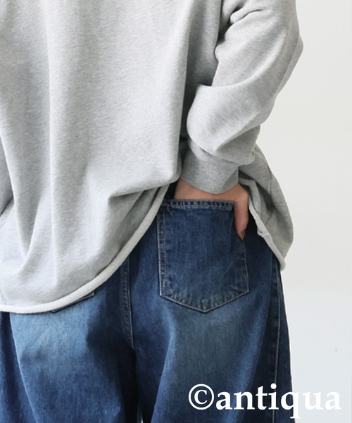 「antiqua」 デニムパンツ LARGE インディゴブルー レディース_画像5