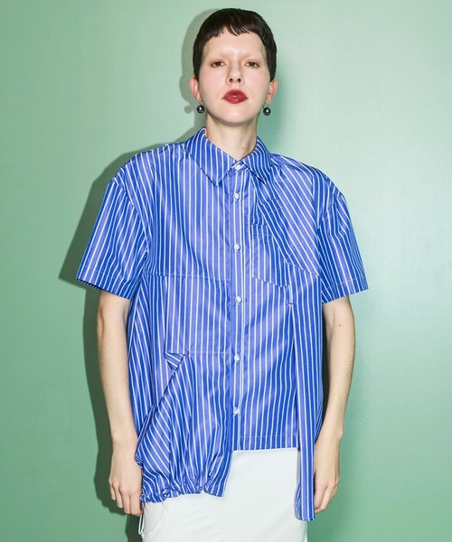 OMMO（オーエムエムオー） 半袖シャツ F ブルー レディース : ZOZOTOWN 