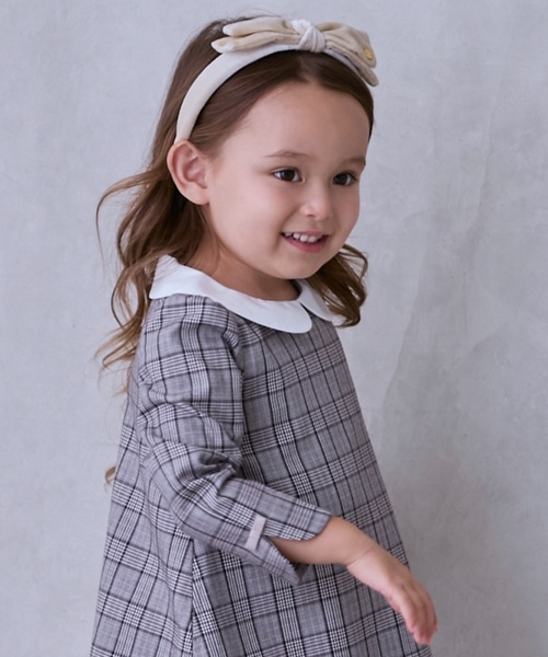 「petit main」 「KIDS」長袖ワンピース 120cm ネイビー キッズ_画像4