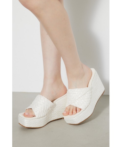 「rienda」 ヒールサンダル MEDIUM ブルー レディース_画像6