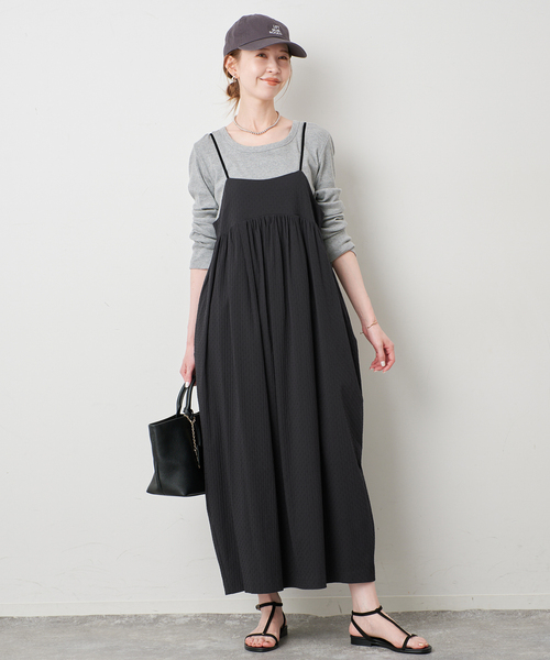 SLOBE IENA（スローブイエナ） ワンピース ドットジャガード ギャザー