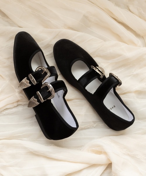 SVEC（シュベック） バレエシューズ パンプス ウェスタンバックル