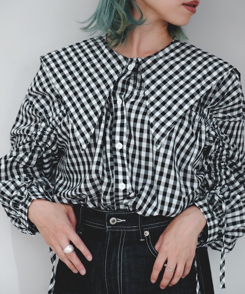 正規店新品 シャツ arm gather blouse sanw21a013 ZOZOTOWN PayPayモール店 - 通販 - PayPayモール ブラウス 最新品特価