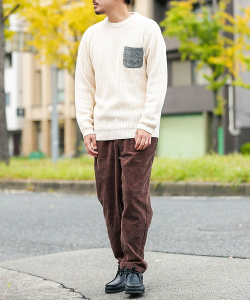 好評大特価 ニット ハリスツイードポケット付き畦編みプルオーバー ZOZOTOWN PayPayモール店 - 通販 - PayPayモール 格安超歓迎