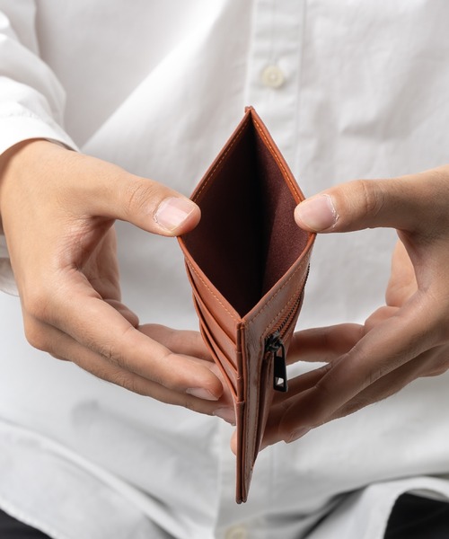 MURA（ムラ） 財布 ゴートレザー スキミング防止 薄型 長財布 メンズ