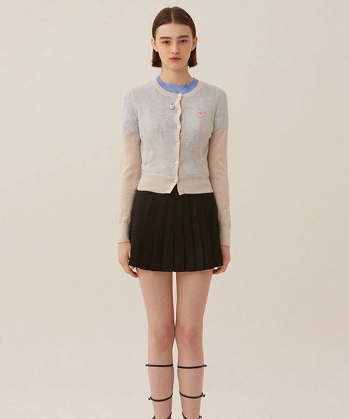 カーディガン KIRSH MIDDLE CHERRY KNIT SLIM CARDIGAN LS キルシーチェリーニット カーディガン「S」 レディー KIRSH キルシー MIDDLE CHERRY KNIT SLIM CARDIGAN LS キルシー