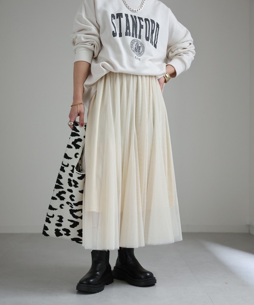 新品同様 AP STUDIO チュールスカート ap retro スカート チュールパネルロングスカート : ZOZOTOWN
