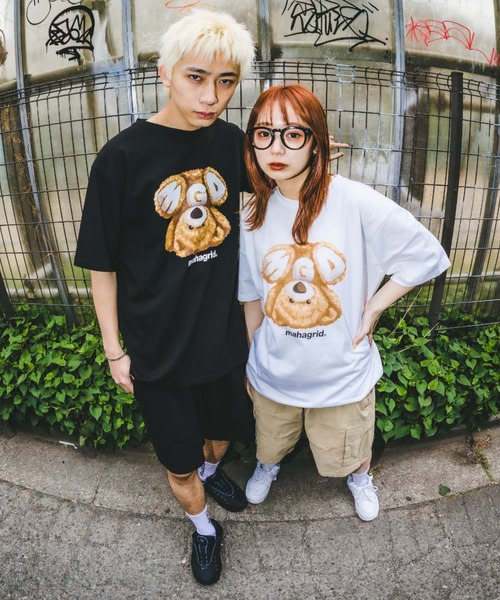 小熊まむ　Tシャツ Tシャツ 大人 小熊出没 黒