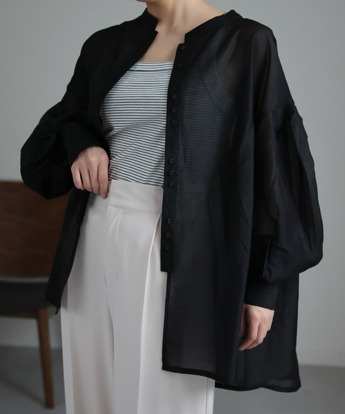 sakishimatokyo ブラウス シャツ オーガンジーブラウス レディース