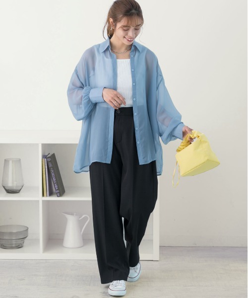 ブラウス シャツ BIG SILHOUETTE SHIRT（ビッグシルエットシャツ） レディース HYKE＞ビッグシルエットシャツ