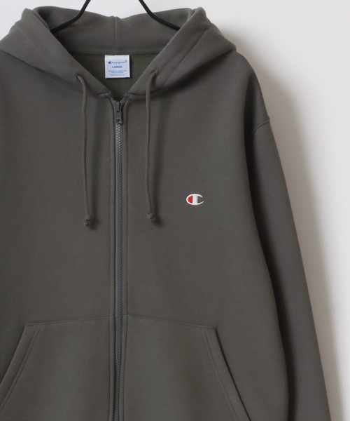 Champion / パーカー/L/コットン/GRY Champion（チャンピオン） パーカー コットンUSA 裏起毛 ロゴワッペン