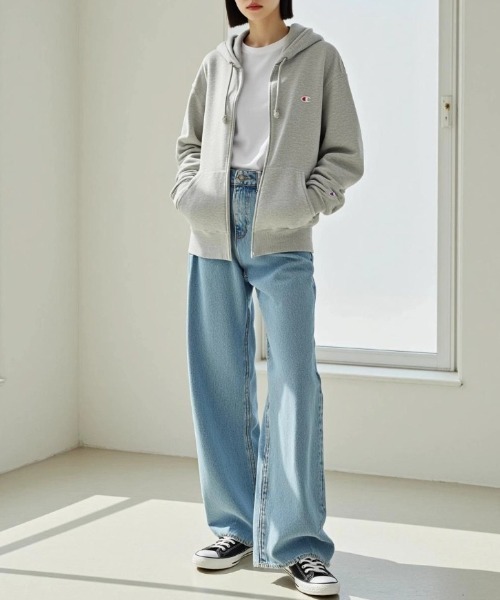 Champion（チャンピオン） パーカー コットンUSA 裏起毛 ロゴワッペン