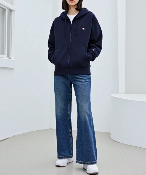 Champion（チャンピオン） パーカー コットンUSA 裏起毛 ロゴワッペン