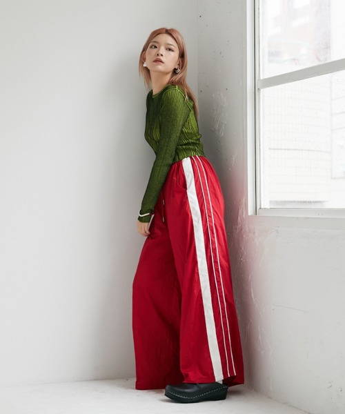 VeLV パンツ SIDELINE WIDE PANTS サイドラインワイドパンツ
