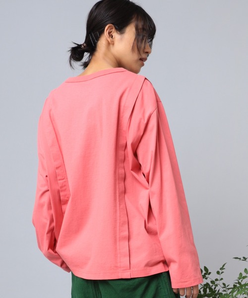 tシャツ M2167 あつみの違う切り替えロンＴ レディース URCH RNA tシャツ M2167 あつみの違う切り替えロンT レディース