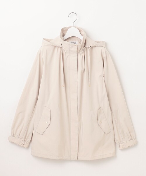 【美品】J.PRESS(ジェイプレス)マイクロタフタフーデッドショートコート/L J.PRESS コート アウター 「洗える・撥水」マイクロタフタ