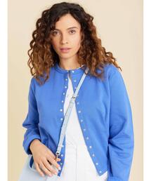 ANNECLAIRE 売れ筋商品|||アン クレール カーディガン アウター レディース Cardigans Blue agnes b. カーディガン M001 CARDIGAN カーディガンプレッション