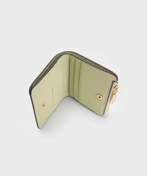 CHARLES&KEITH 3つ折り財布/PNK/無地/レディース CHARLES&KEITH 3つ折り財布/PNK/無地/レディース