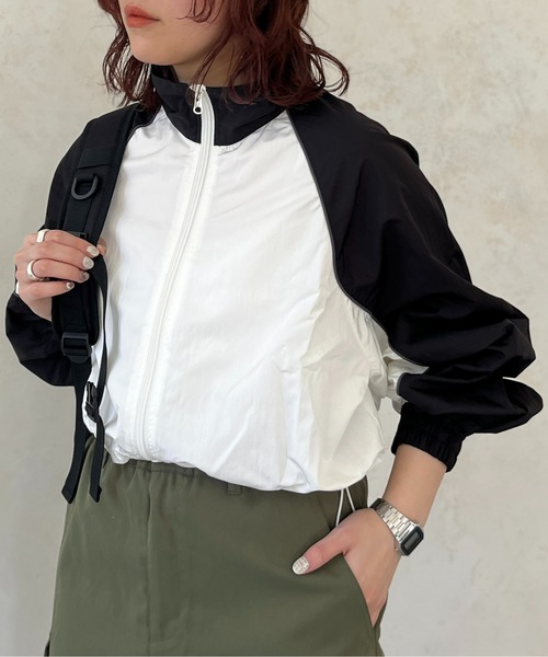 CPCM（シーピーシーエム） ブルゾン アウター 裾ドロスト配色トラック