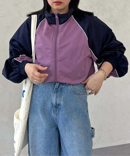 CPCM（シーピーシーエム） ブルゾン アウター 裾ドロスト配色トラック