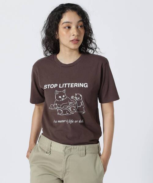 MIXTA tシャツ MIXTA/ミクスタ CREW NECK STOP LITTERING T