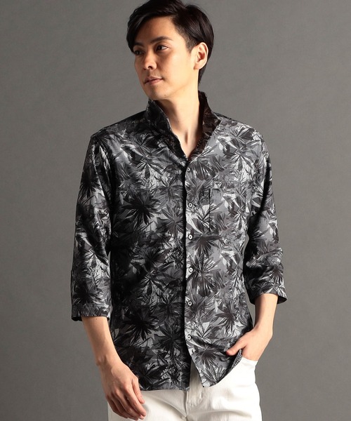 MONSIEUR NICOLE（ムッシュニコル） 七分袖 シャツ 「canal deux Luxe