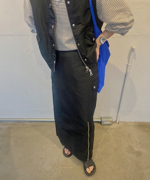 I-SOOK（アイスー） スカート ジップスリットカーゴスカート(kiharu