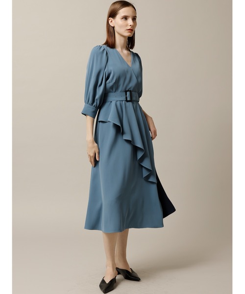 TONAL」 7分袖ワンピース 38 ベージュ レディース : 84997325  