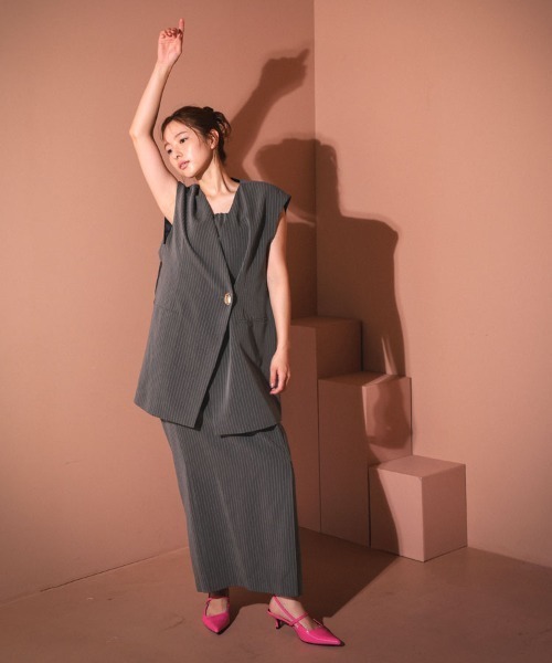 スーツ・フォーマル・ドレス ANDRESD /peplum tulle set up pants dress peplum tulle set up pants dress | ANDRESD
